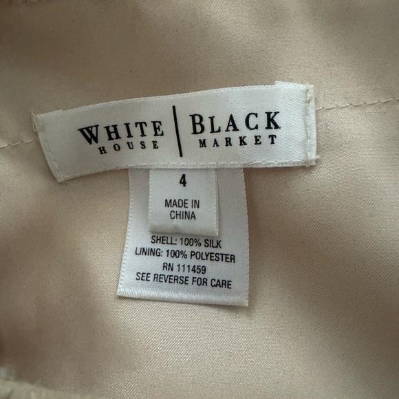 Like new strapless White House Black Market gold /champagne dress - Picture 8 of 8